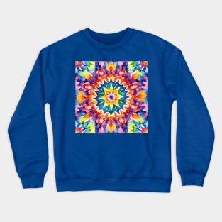 Kaleidoscope mandala pattern, tie dye Crewneck Sweatshirt